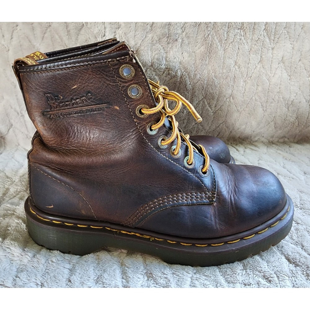 Dr. Martens Vintage 1460 Brown Leather 8 Eye Lug Sole Boots Mens 8.5